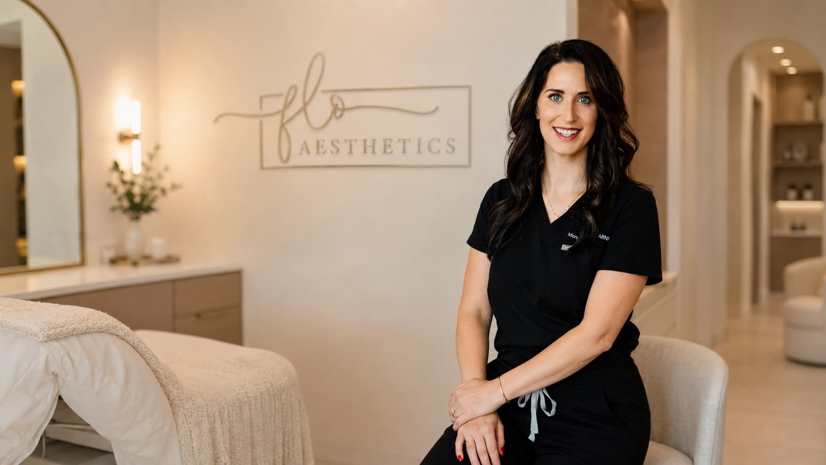 Morgan Halbur, MSN, ARNP, FNP-C, ACNP-AG, in the FloAesthetics med spa in Clear Lake, Iowa